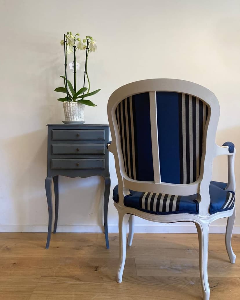 Rayé bleu - fauteuil